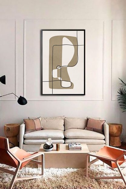 Graphical and curvy shape no. 3 poster in interior