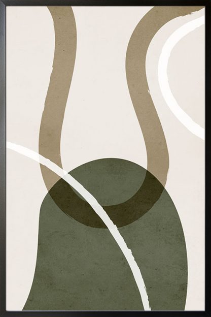 Graphical and curvy shape no. 4 poster