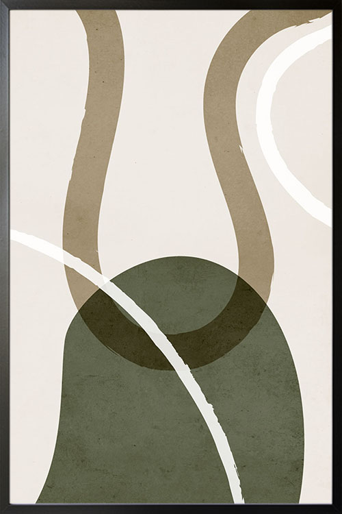 Graphical and curvy shape no. 4 poster