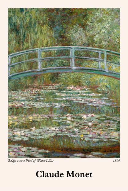 Bridge over a Pond of Water Lilies poster