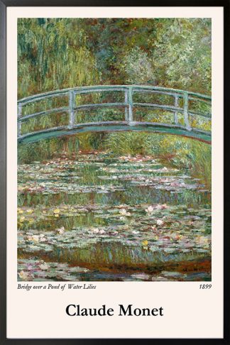 Bridge over a Pond of Water Lilies poster