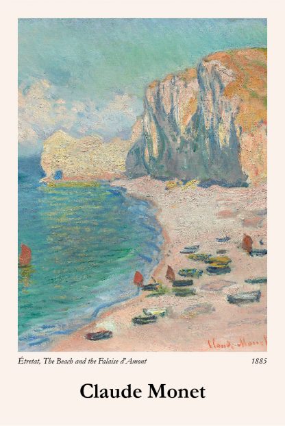 Étretat, The Beach and the Falaise d'Amont poster