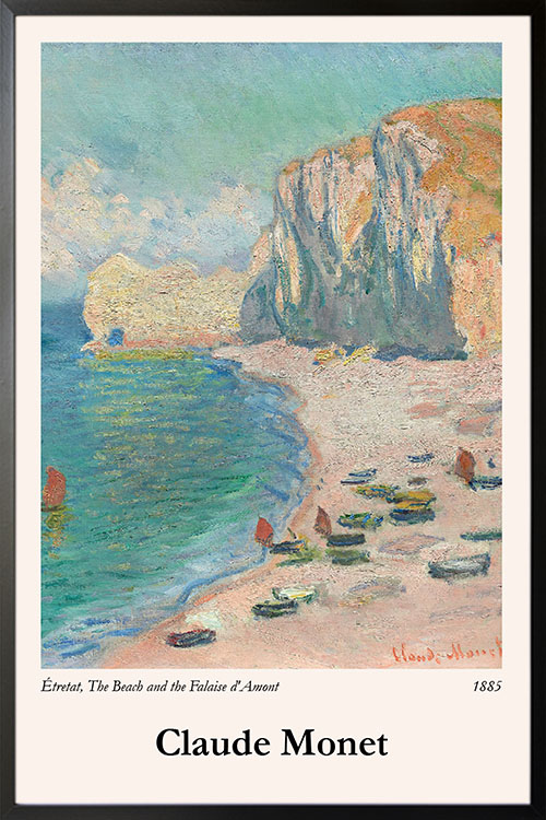 Étretat, The Beach and the Falaise d'Amont poster