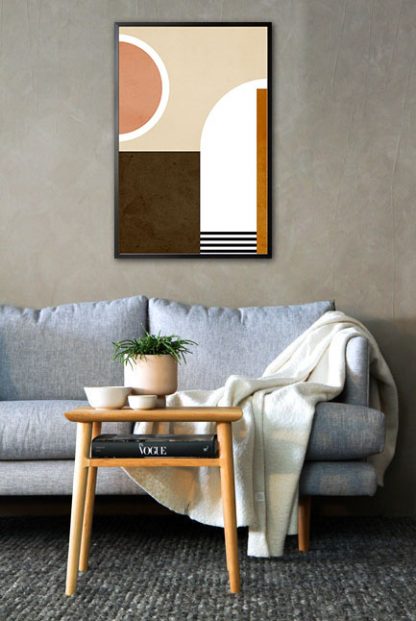 Circles, arc and four lines no. 1 poster in interior