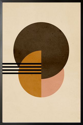 Circles, arc and four lines no. 2 poster