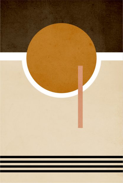 Circles, arc and four lines no. 3 poster