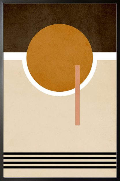 Circles, arc and four lines no. 3 poster
