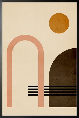 Circles, arc and four lines no. 4 poster
