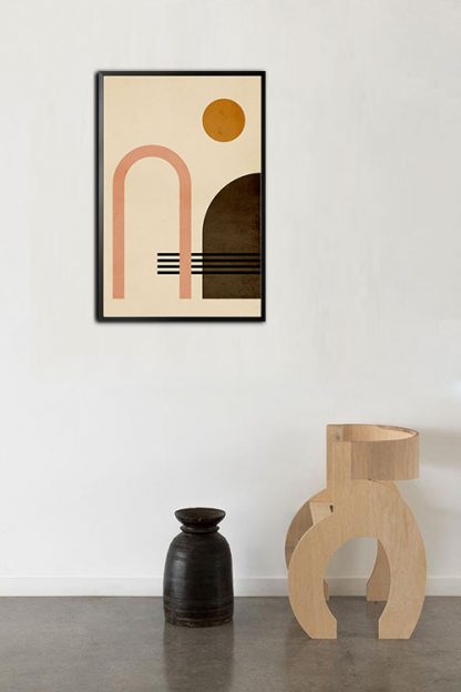 Circles, arc and four lines no. 4 poster in interior