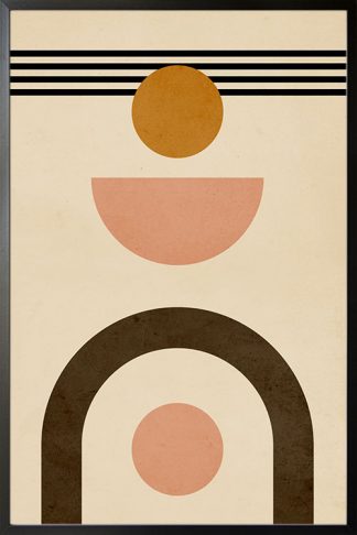 Circles, arc and four lines no. 5 poster