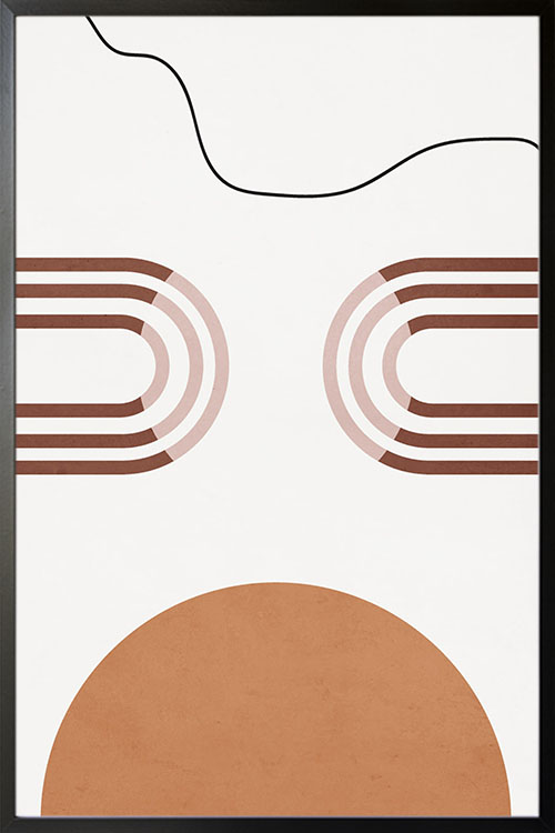 Arc and freehand line no. 1 poster