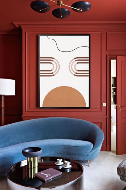 Arc and freehand line no. 1 poster in interior