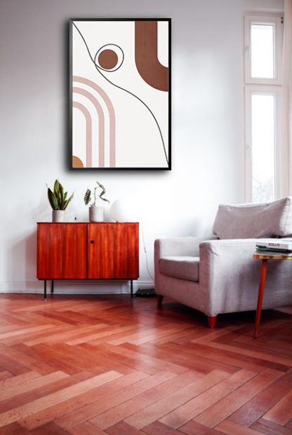 Arc and freehand line no. 2 poster in interior