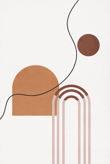 Arc and freehand line no. 4 poster