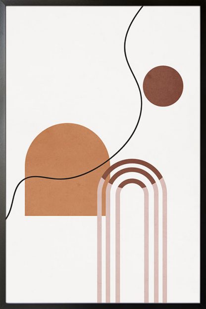 Arc and freehand line no. 4 poster