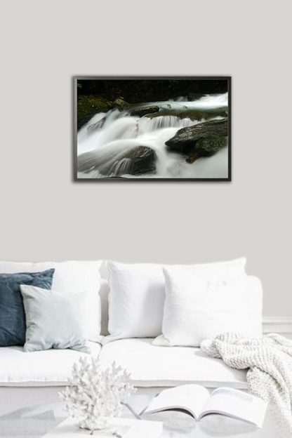 Freezing running water poster in interior