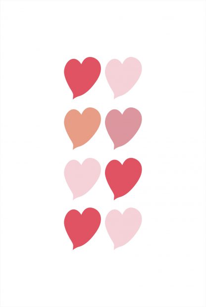 Valentines hearts poster