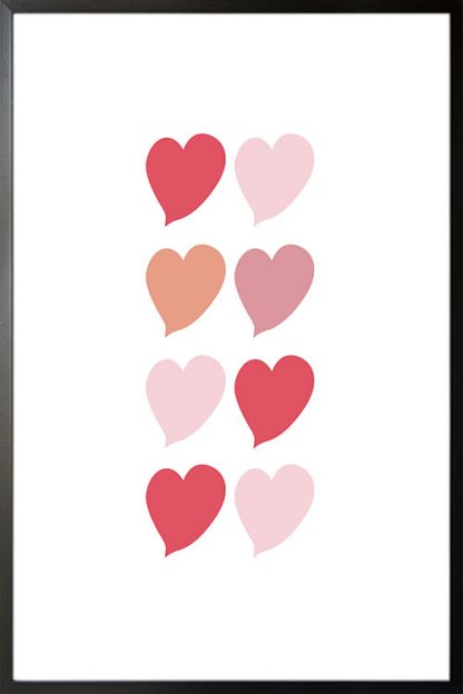 Valentines hearts poster