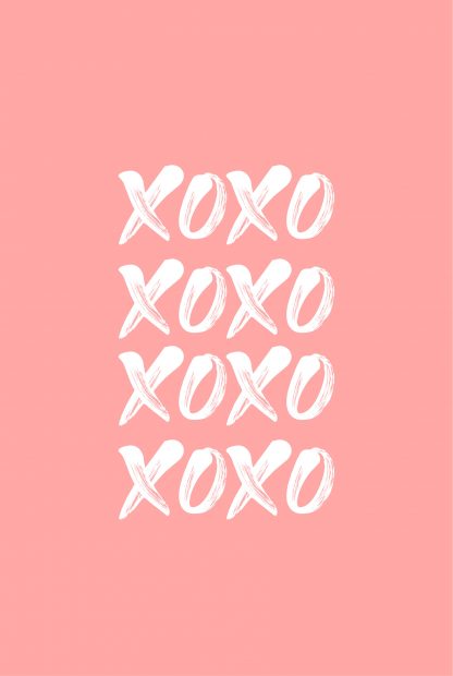 Valentines hugs and kisses poster
