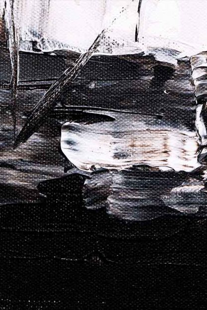 Abstract black and white painting
