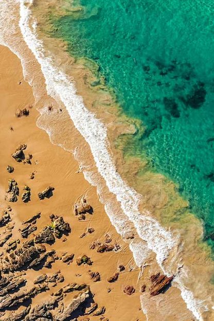 Beautiful beach from top view 2 poster