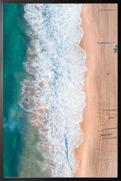 Framed Beach and shore aerial view no4 poster