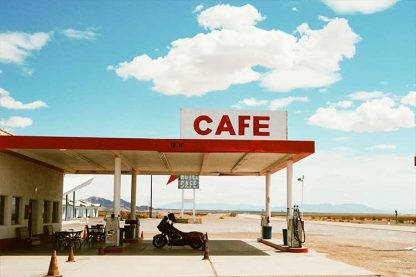 Cafe on the road poster