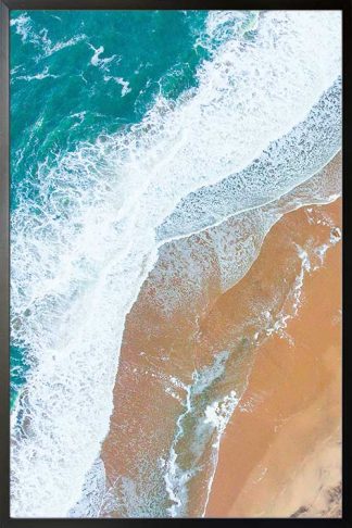 Framed Beach and shore aerial view no1 poster