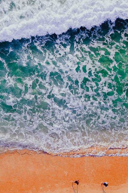 Beach and shore aerial view no2 poster