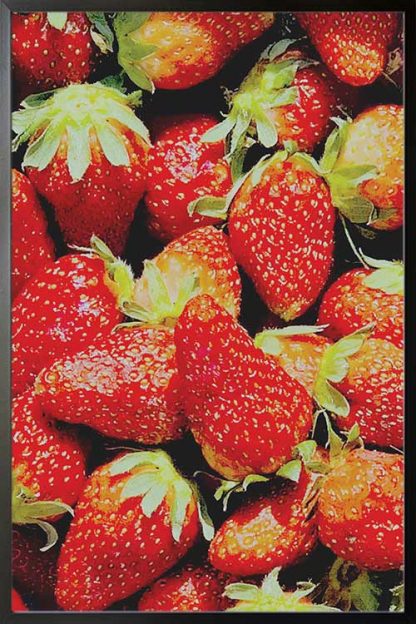 Framed Strawberry aesthetic poster