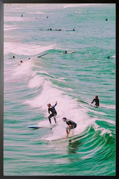 Framed Surfing fun poster