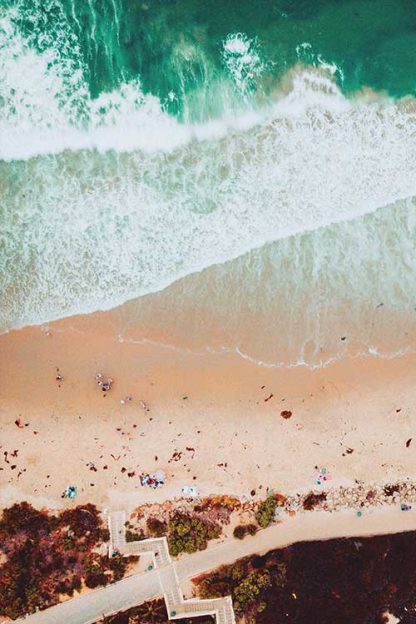 Beach and shore aerial view no3 poster