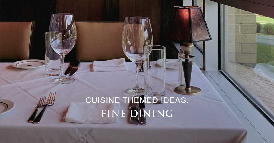 Fine dining cuisine themed posters banner