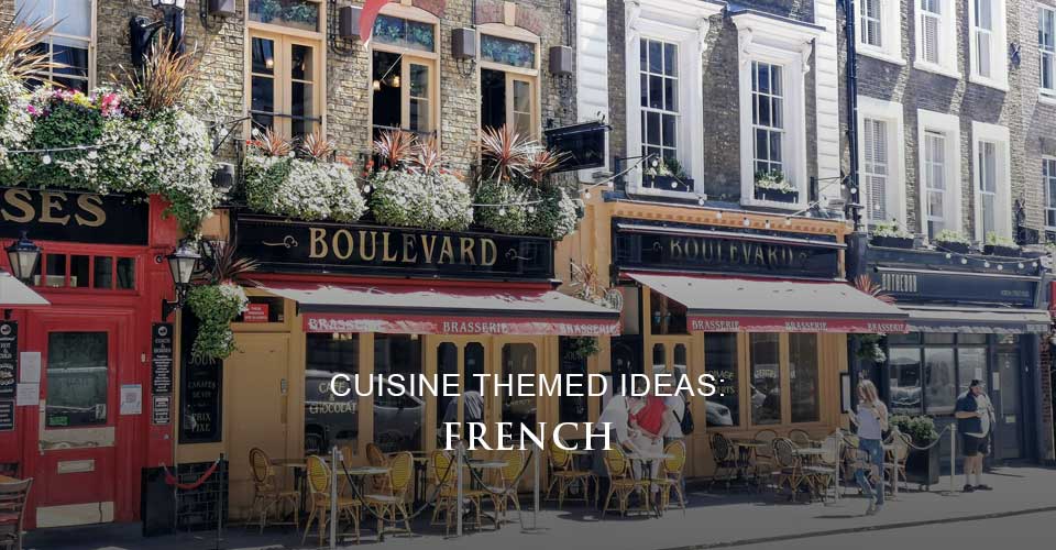 French cuisine themed posters banner