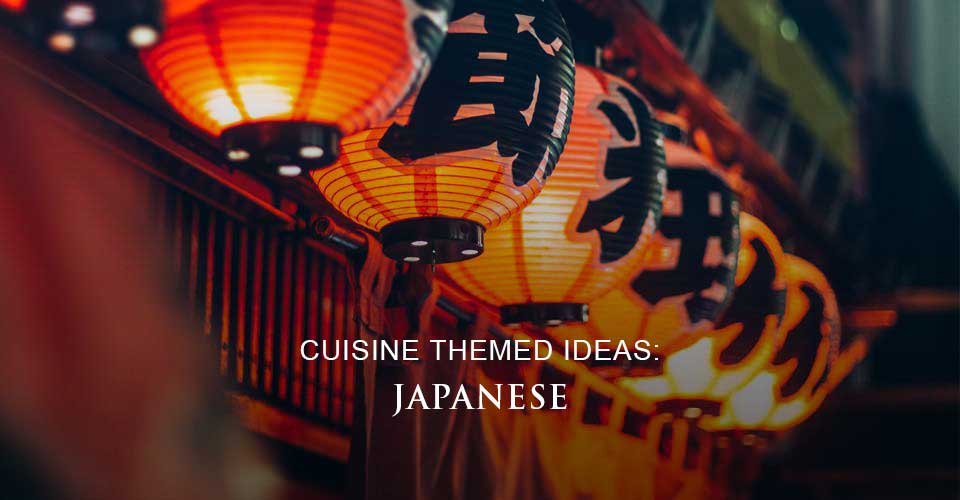 Japanese cuisine themed ideas banner