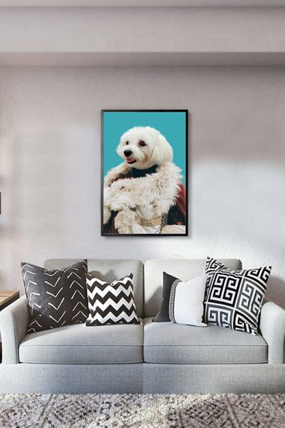 My pet in fur coat in Interior Poster