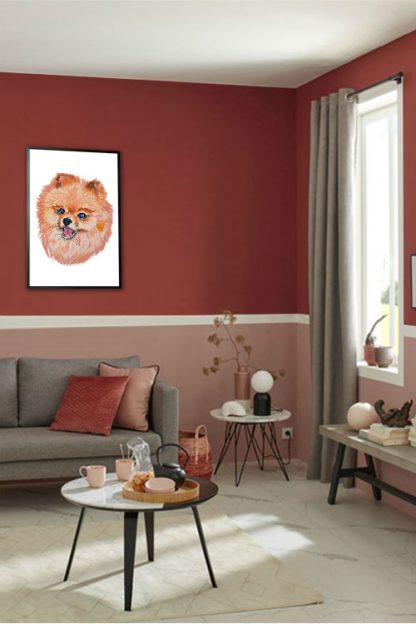 Stylized Pom Poster in interior
