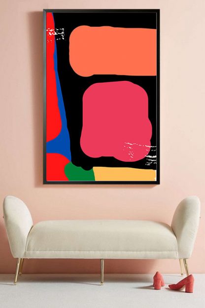 Modern contemporary abstract no. 1 poster in interior