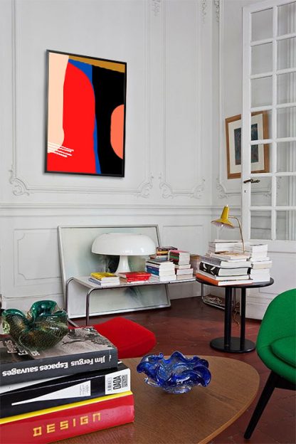 Modern contemporary abstract no. 2 poster in interior