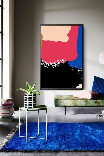 Modern contemporary abstract no. 5 poster in interior