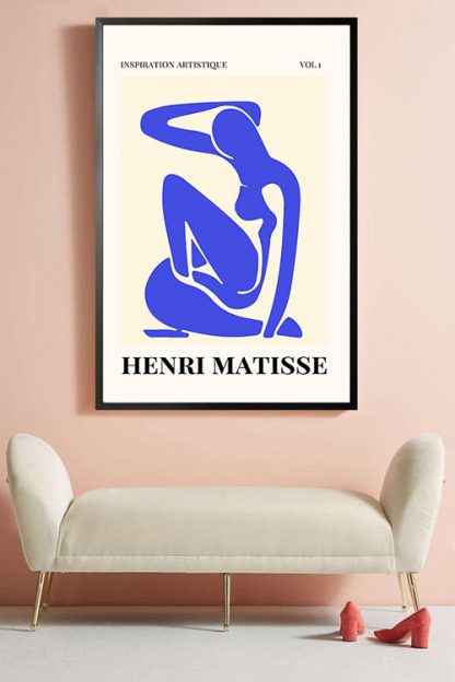 Matisse inspired no. 1 poster art print in an interior
