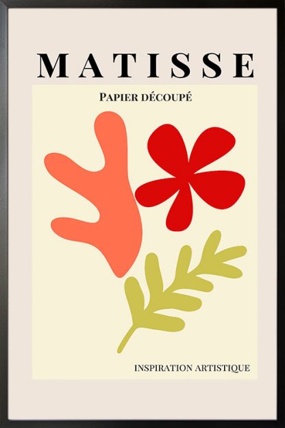 Matisse inspired no. 2 poster art print in a black frame