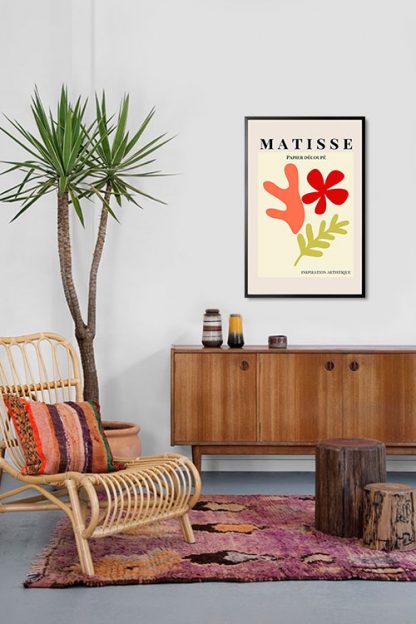 Matisse inspired no. 2 poster art print in an interior