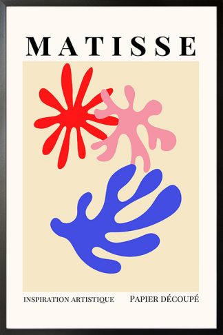 Matisse inspired no. 3 poster in a black frame