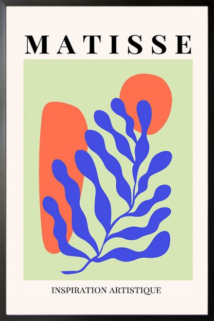 Matisse inspired no. 4 poster in a black frame