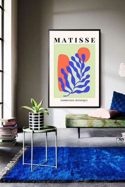 Matisse inspired no. 4 poster in interior