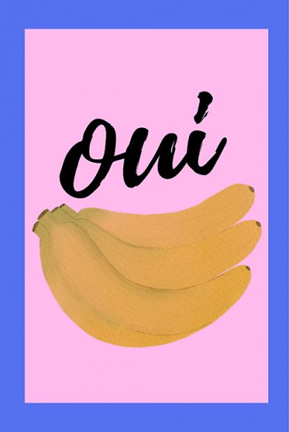 Speak French Oui illustration poster