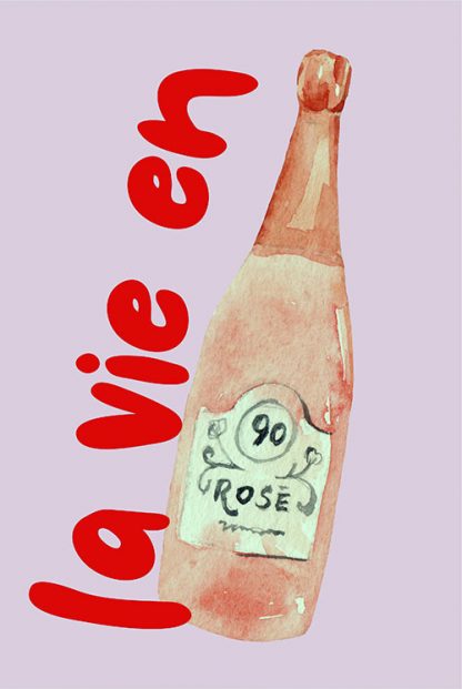 Speak French La Vie En illustration poster