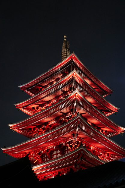 Pagoda Night Tokyo Poster