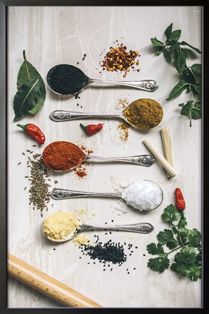 Spices Poster in Black Frame